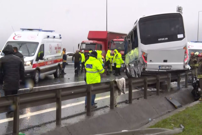 Kuzey Marmara Otoyolu’nda polis servis minibüsü kaza yaptı: 1 polis şehit oldu, 16 polis yaralandı