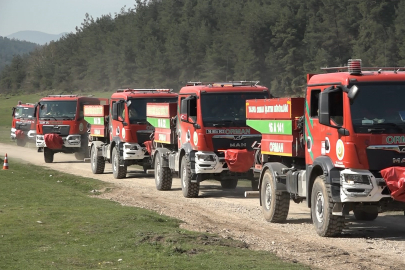 Yeşil vatan neferleri, bu sefer söndürmek için değil yarışmak için ter döktü