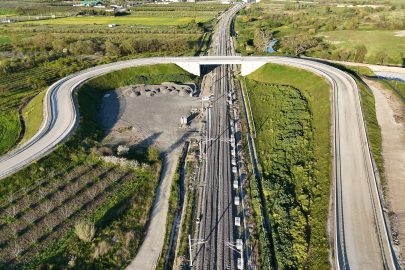 Bursa-Ankara hızlı tren hattı rayları böyle görüntülendi