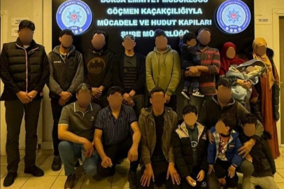 Bursa'da göçmen kaçakçılığı operasyonu: 18 kaçak göçmen yakalandı