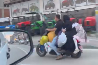 Elektrikli scooter üzerindeki tehlikeli yolculuk