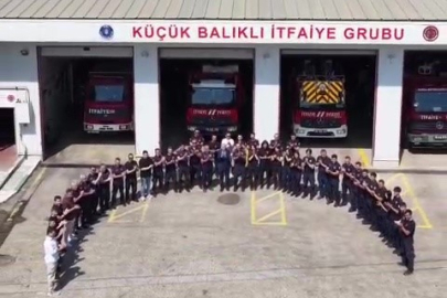 Bursa itfaiyesi'nden milli takımımıza anlamlı destek