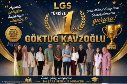 Bursa'da LGS gururu: 500 tam puan alan Göktuğ Kavzoğlu Türkiye birincisi oldu