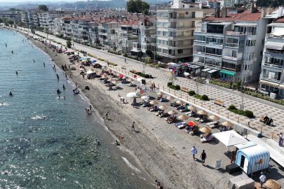 Mudanya'da plajlar ful çekiyor