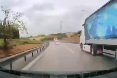 Yağışlı havaya aldırmadı, bariyerlere böyle girdi