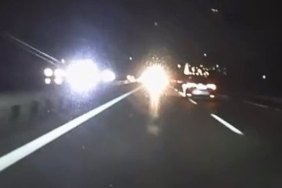 Otobanda tersten gelen otomobil kazaya davetiye çıkardı