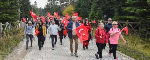 Cumhuriyet coşkusu Uludağ’ın zirvesinde yaşandı