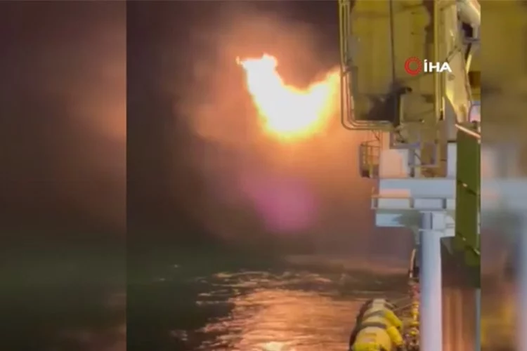 Bakan Dönmez, Karadeniz gazını yakma testinden görüntüler paylaştı
