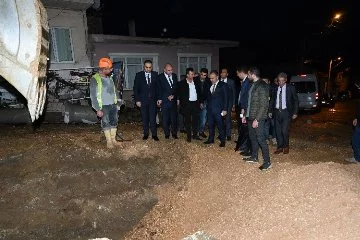 Bursa Büyükşehir Orhangazi'de gece gündüz sahada