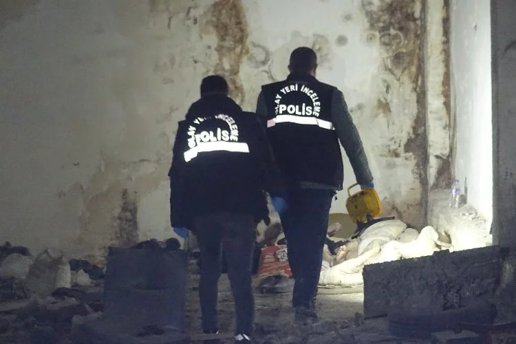 Bursa’da metruk binada şüpheli ölüm
