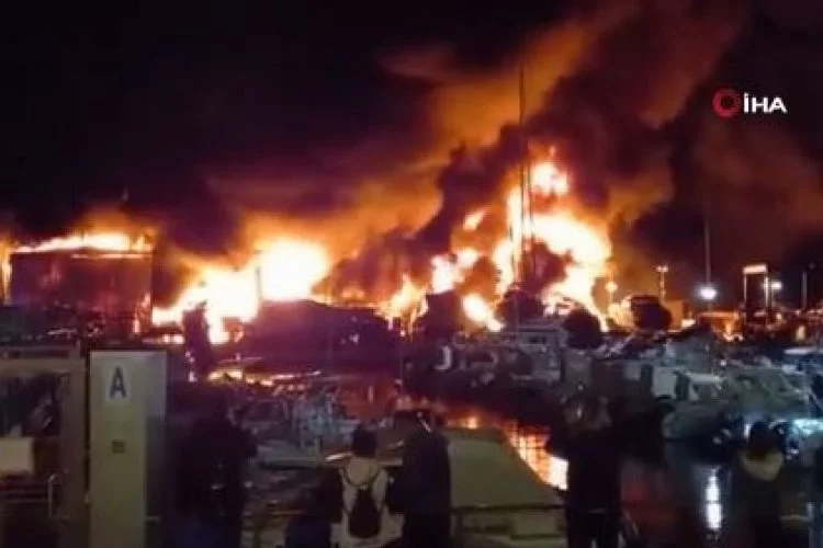 İspanya'da limanda yangın: 80 tekne alev alev yandı
