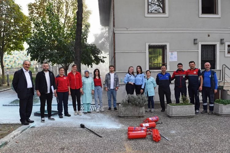 Osmangazi Belediyesi’nde yangın tatbikatı