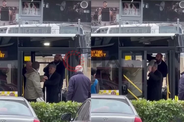 Şoförle tartışan yolcuyu, diğer yolcular otobüsten attı