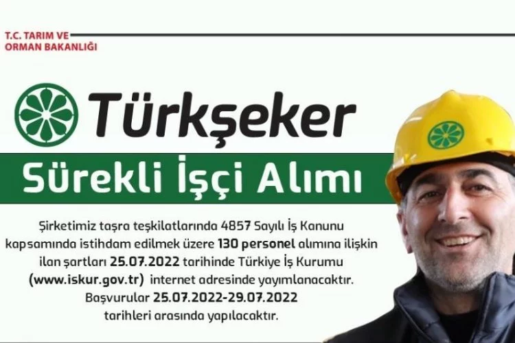 Türkşeker, 130 sürekli işçi alacak
